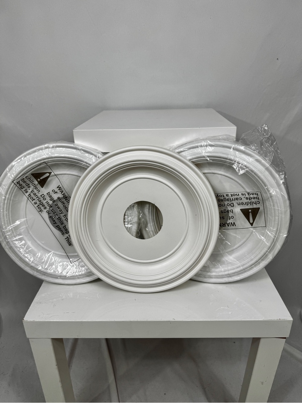 White Decorative Ceiling Medallions - Set of 3